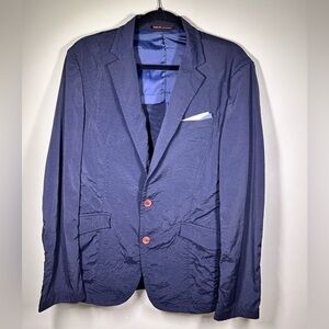 Kinloch By Kinloch Anderson Blazer Navy Blue Taffeta 2 Button Slim Golf Sport